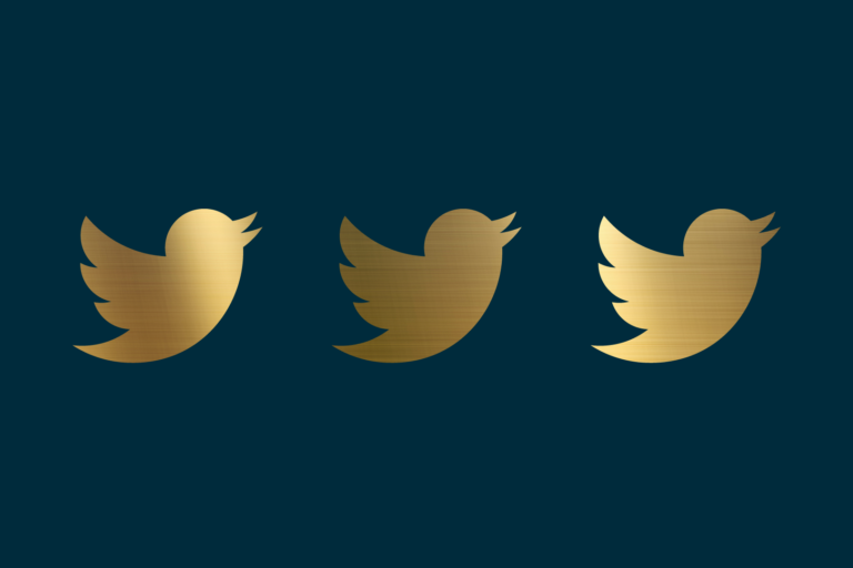 gold twitter logo