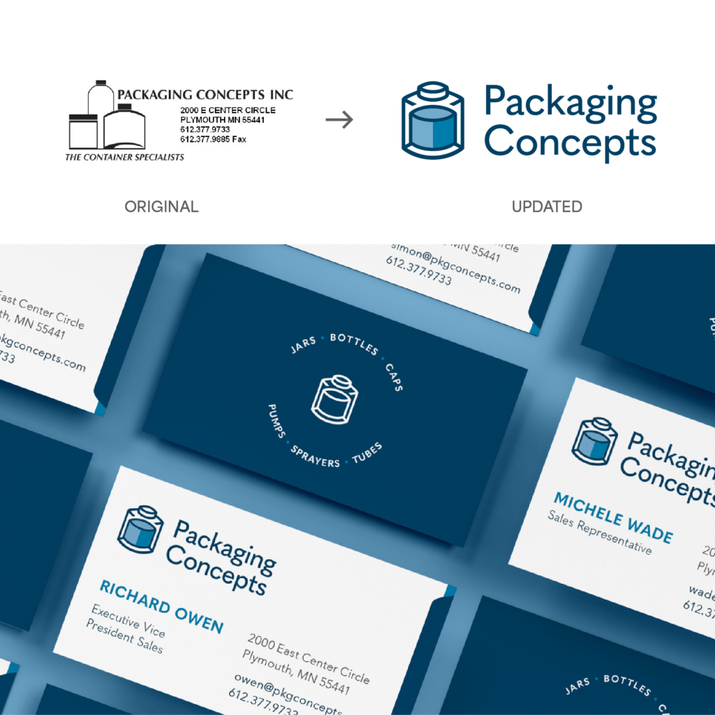 Packaging concepts new logo