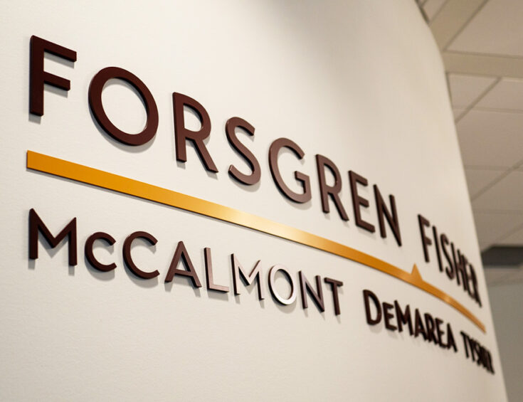 Forsgren Fisher logo on wall