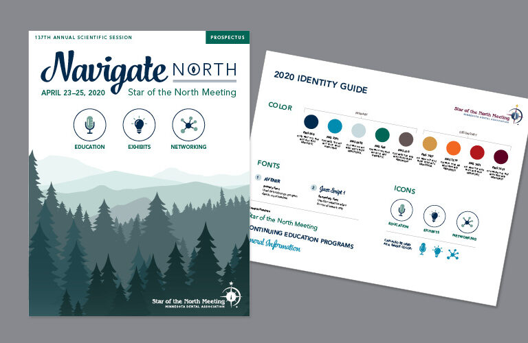 Brand identity guide for MN Dental Association: Star of the North Annual Conference