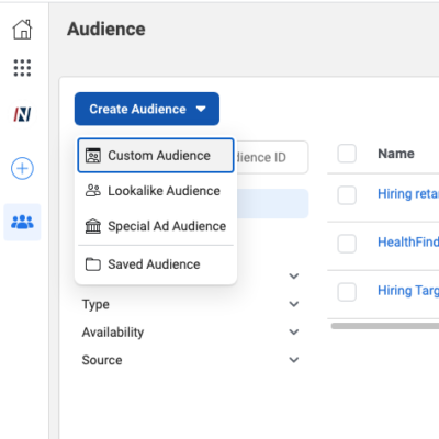 Facebook platform audiences