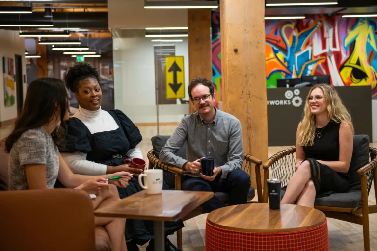 Staff on a video call