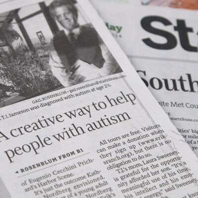 Newspaper story: A creative way to help people with autism