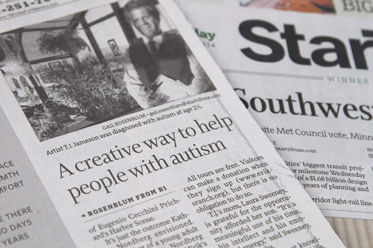 Newspaper story: A creative way to help people with autism